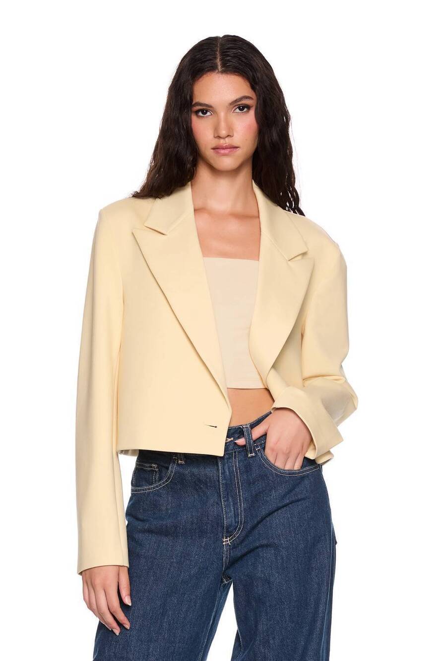 NEW SUSANA MONACO heavy knit boxy jacket in whipped cream